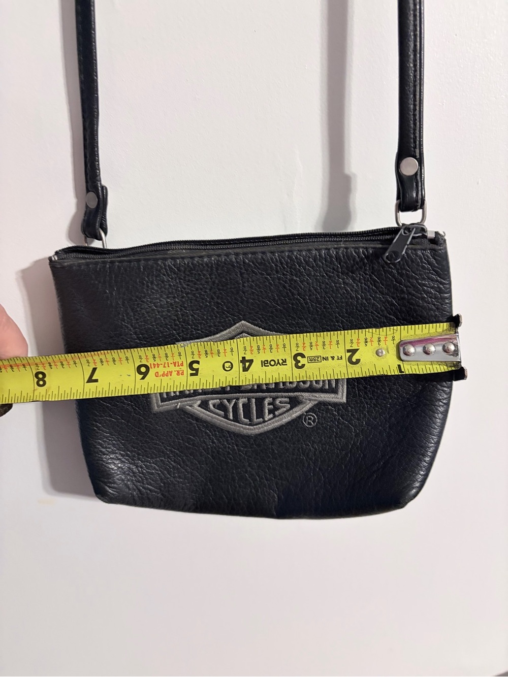 Harley-Davidson Black Leather Logo Crossbody Purse - Picture 9 of 9